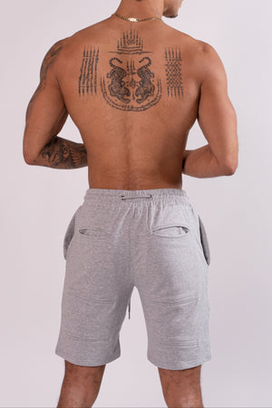 All Over Pocket Grey Shorts