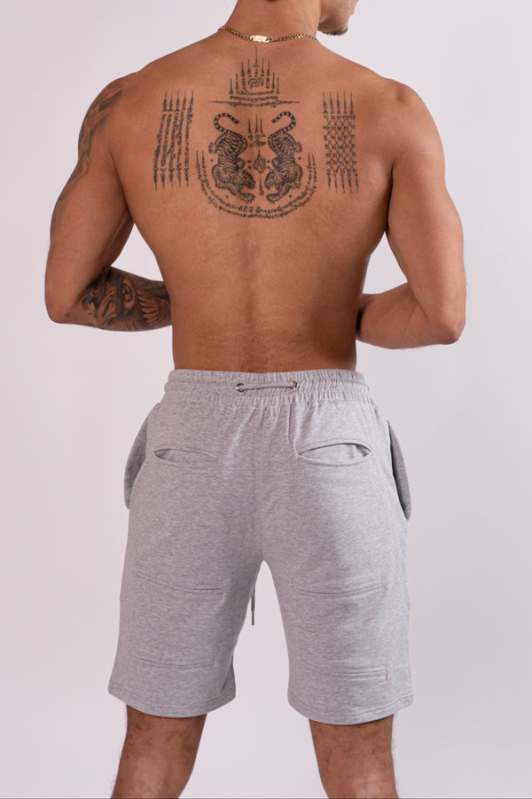 All Over Pocket Grey Shorts