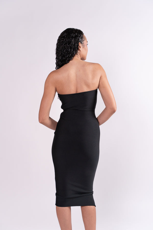 Strapless Full Length Zipper Dress
