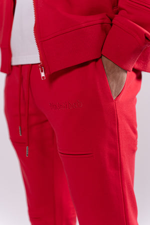 Stacked Joggers With All Over Pockets