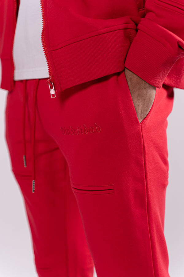 Stacked Joggers With All Over Pockets