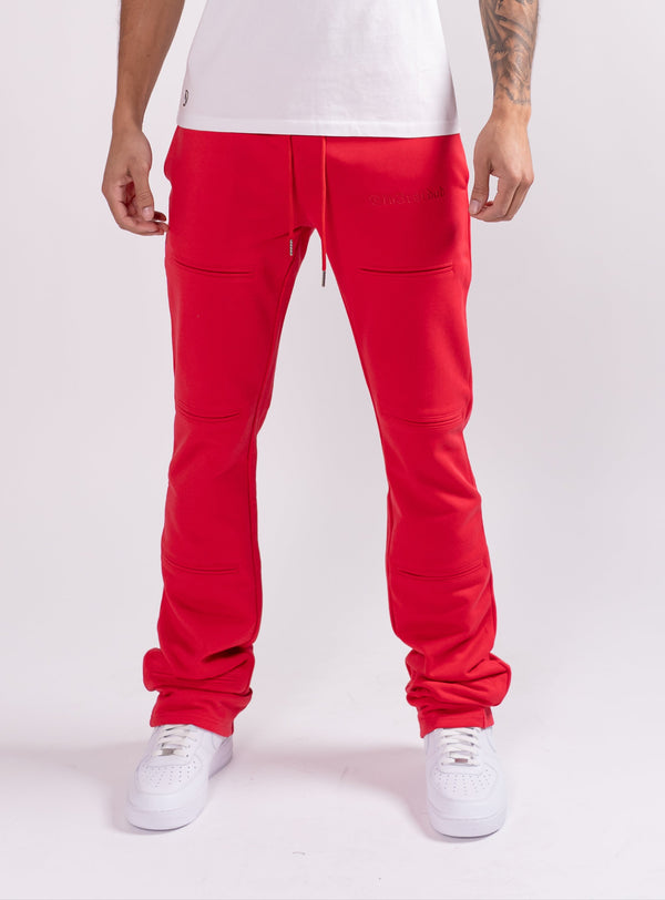 Stacked Joggers With All Over Pockets